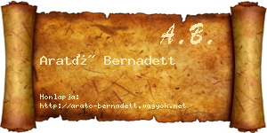 Arató Bernadett névjegykártya